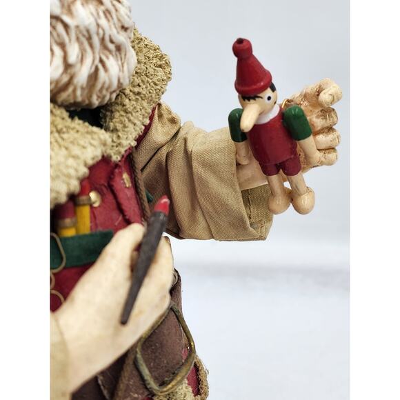 Midwest Importers Of Cannon Falls Santa Toymaker Holding Pinocchio Christmas 10" - Picture 8 of 16